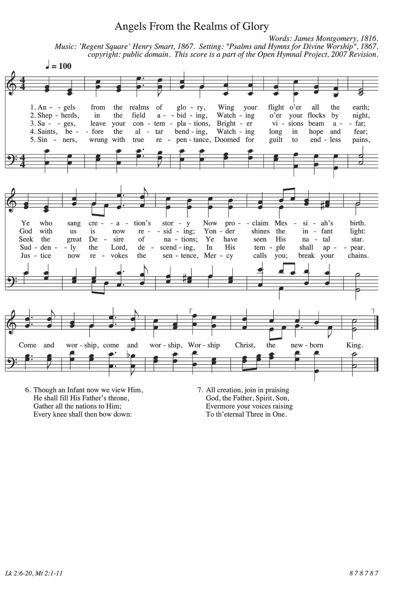 Hymn-Angels from the Realms of Glory