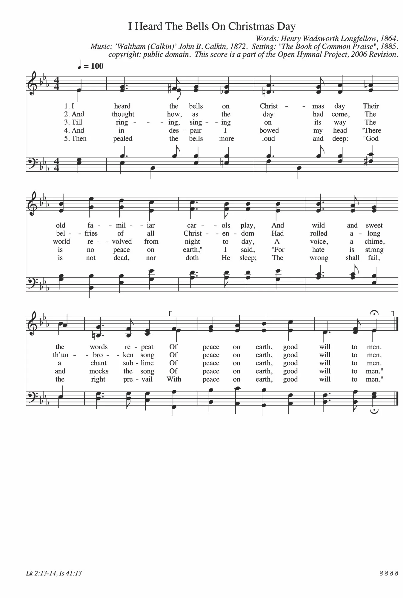 Hymn-I Heard the Bells on Christmas Day