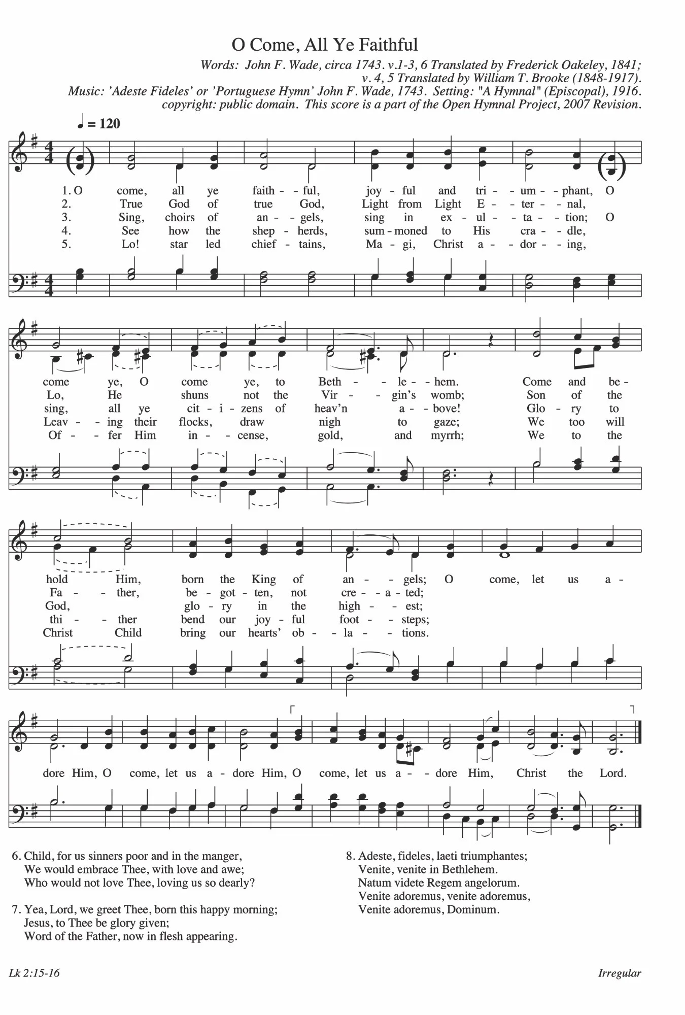 Hymn-O Come All Ye Faithful