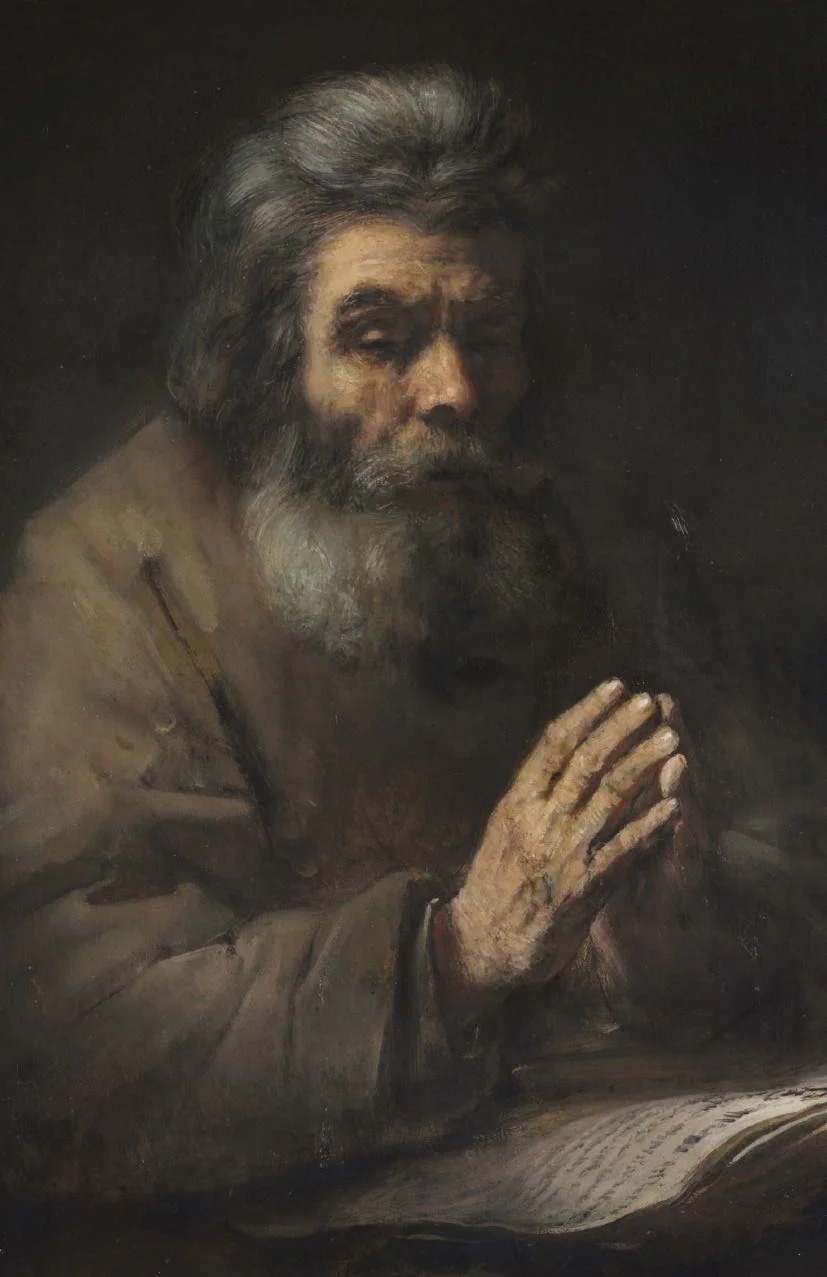 An Elderly Man in Prayer