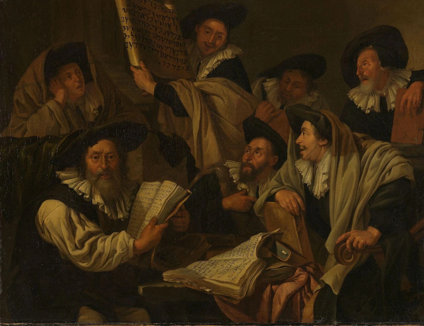 Benediction Being Read in the Synagogue